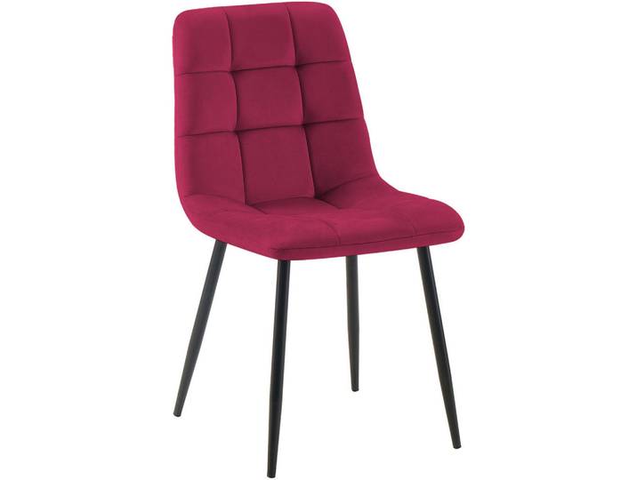 CLP Stuhl Samt Rot, Metall, 45x84x55 cm, Esszimmer, Stuhl