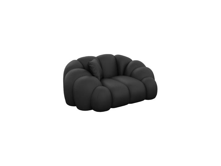 Design Echtleder Loungesessel „Solea“ Echtleder Schwarz BLOOMINGLOFT Collection
