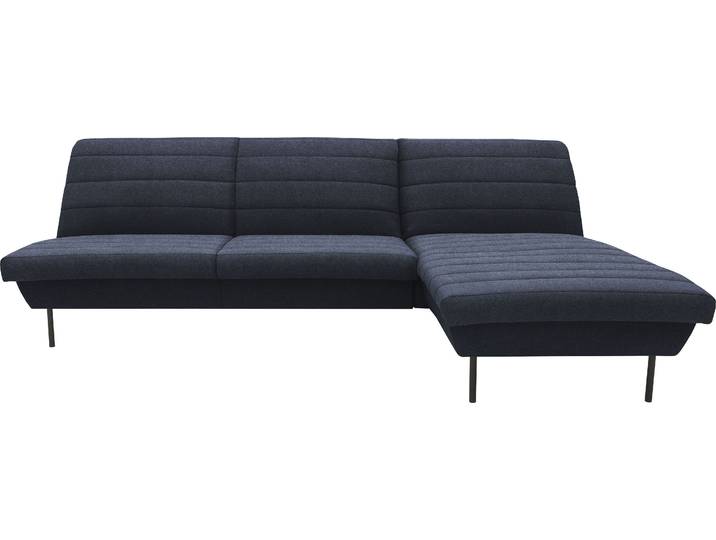 Ecksofa LOOKS IX L-Form , blau, B:274cm H:92cm T:168cm, 100% Polyester, LOOKS BY WOLFGANG JOOP, Sofas, Ecksofa, Quersteppung, ohne Armlehnen