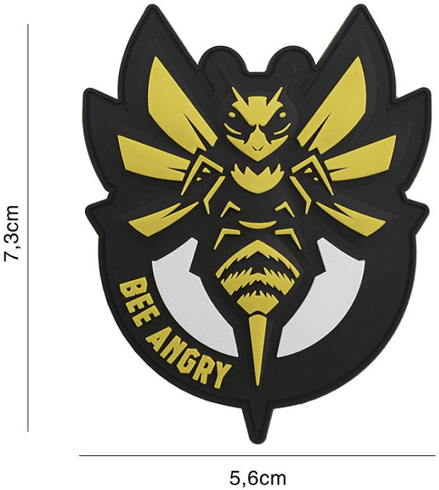 101 INC PVC Patch - Bee Angry (Färg: Gul)