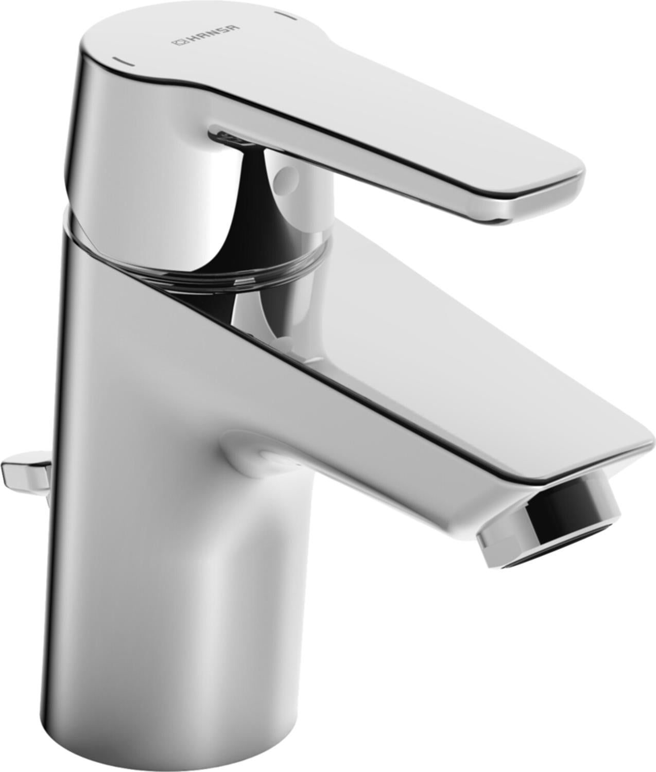 Hansa Wasbakmengkraan staand model met afvoerset en waterbesparende functie, chroom