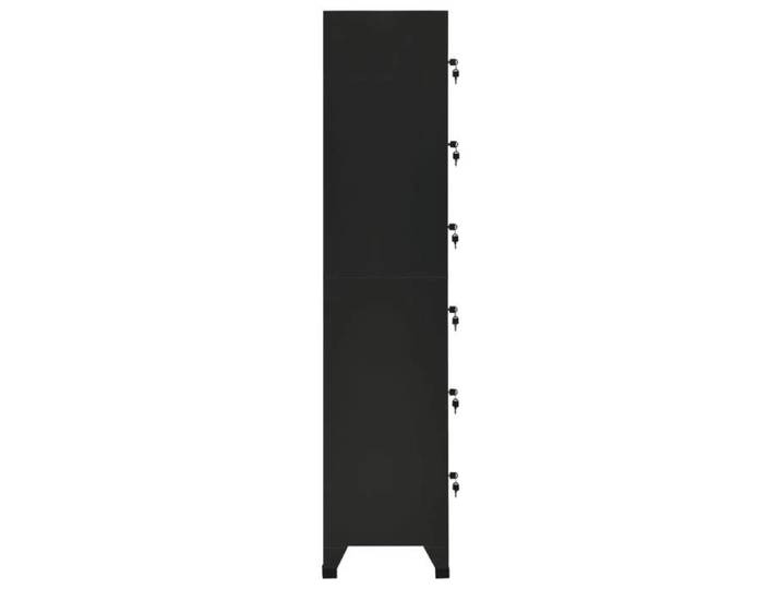 Black week -Armoire à casiers - avec compartiments - Armoire à bureau - Noir 38x40x180cm Acier 2_191511