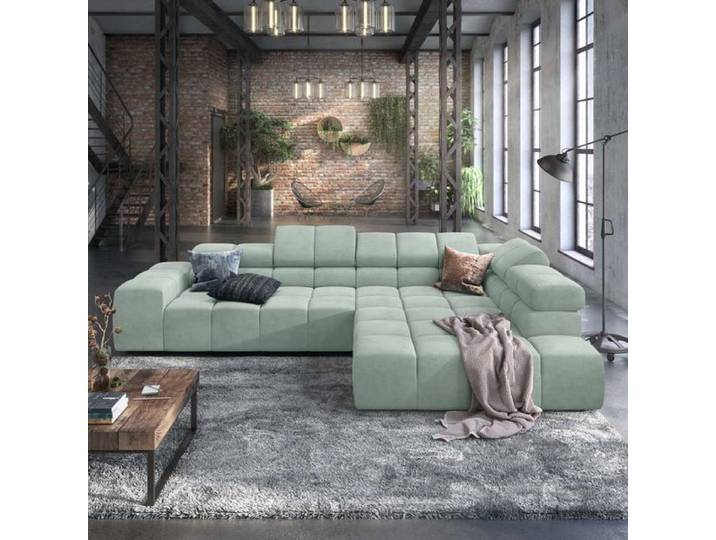 HOMELIV. Ecksofa Charlotta 319x215x82cm Webstoff