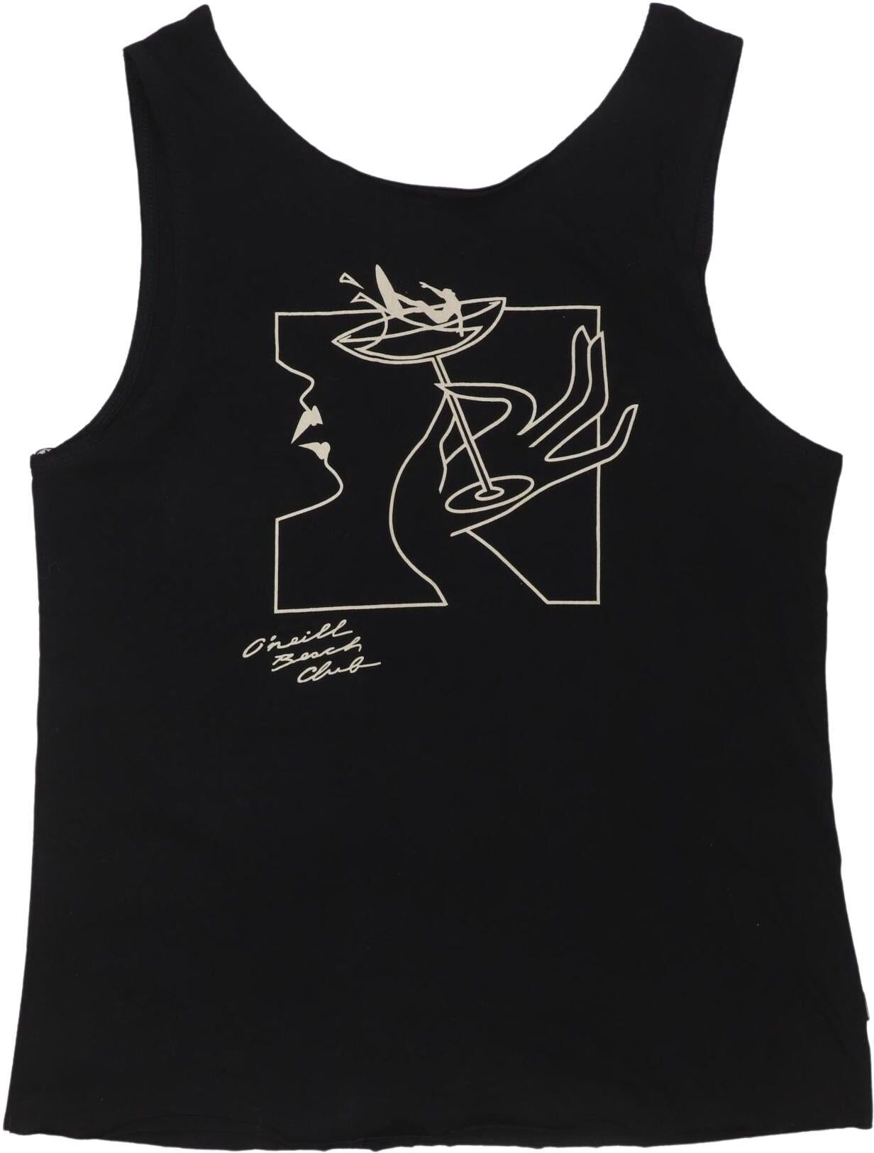 O Neill Damen Top, Schwarz, Gr. L, Baumwolle - Second Hand