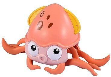 Inspired Deals Children Electrical Sensor Octopus Toy Automatic Obstacle Avoidance Sound Light Crawling Quirky ToyPink pink