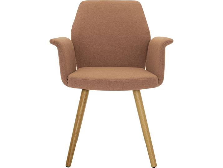 Stilvoller Stuhl Elonie Stoff, Eiche Dusty Pink - Stuhl