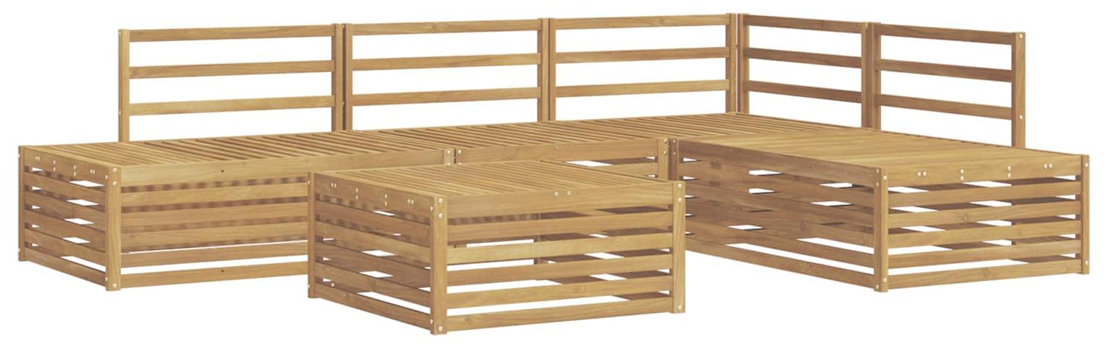 vidaXL 6 stk. Outdoor-Sofagarnitur Weiß