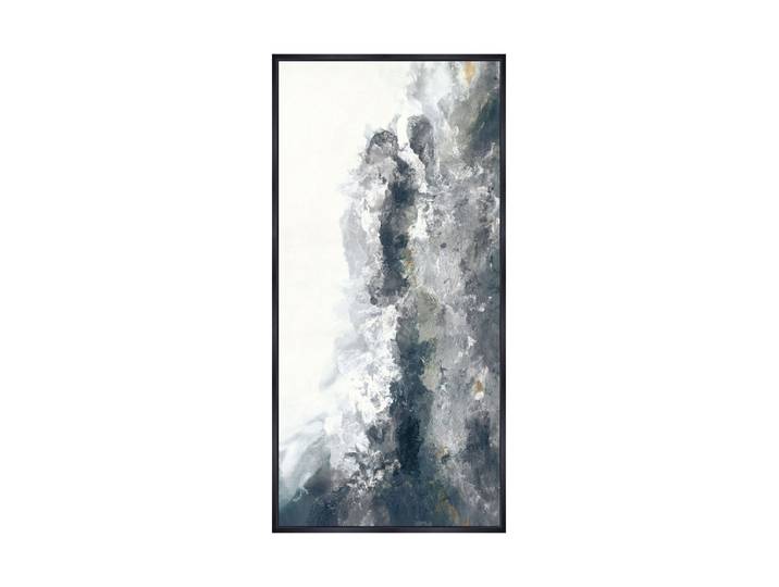Handgemaltes Design Bild „Wolkenspiel in Silbergrau“ 70 x 140 cm Multicolor Crea Collection