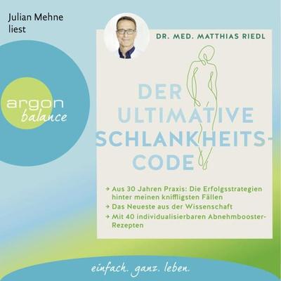 Der ultimative Schlankheitscode - Matthias Riedl, Audio, 9783732457281