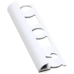 Profil-EU Abschlussprofil "rund" weiß, PVC, Länge 250 cm, Kantenhöhe 6 mm, L6250