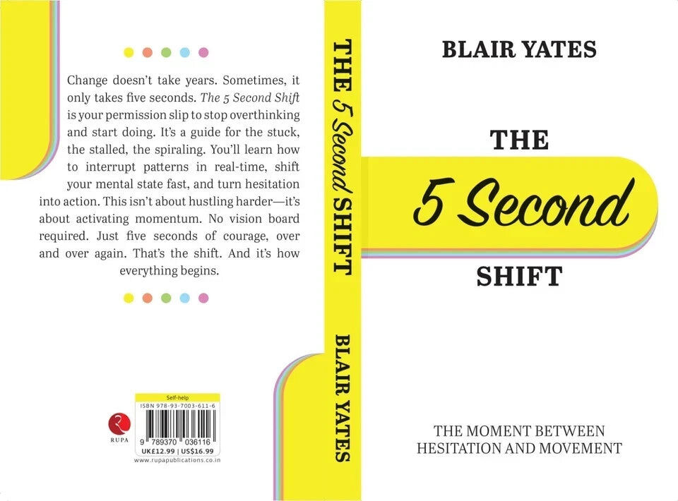 Rupa Publications The 5 Second Shift by Blair Yates - Non Fiction Self-Help Paperback - Turn Hesitation Into Instant Action