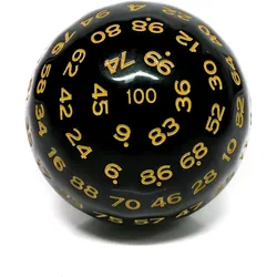 Dice4friends Würfel D100 Black/Yellow