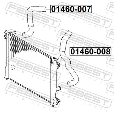 FEBEST Kühlmittelrohrleitung Förderleitung zum Motor 01460-007 für TOYOTA