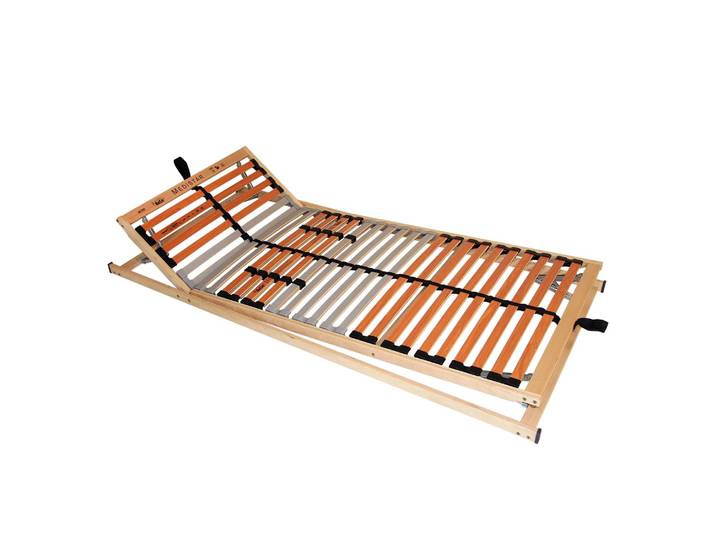 Lattenrost KF 90 x 190cm Rahmen: Schichtholz Buche, naturbelassen Federholzleisten: Schichtholz Buche, foliert Braun/Beige