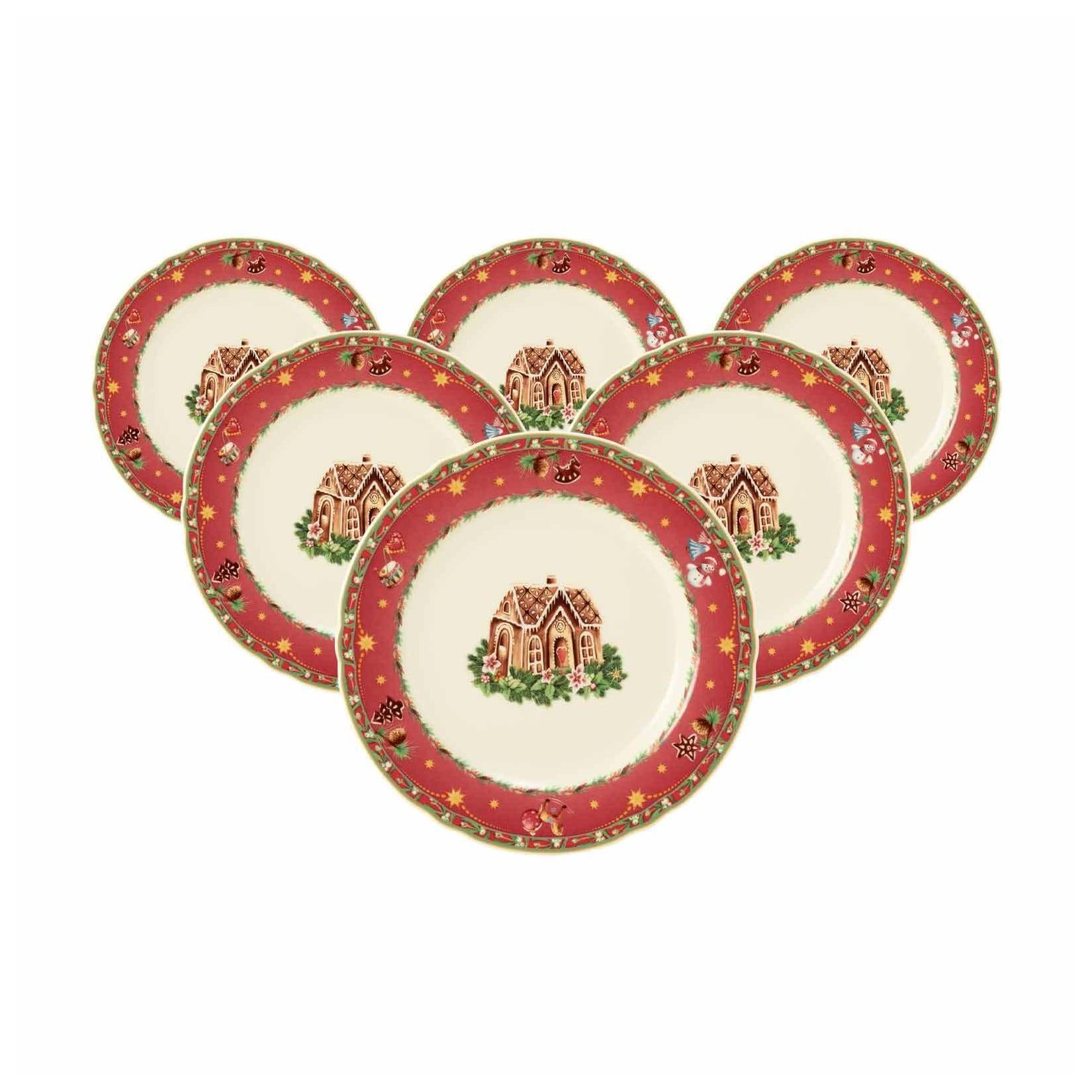 Seltmann Weiden Frühstücksteller Marieluise Weihnachtsnostalgie ø 20 cm 6er Set