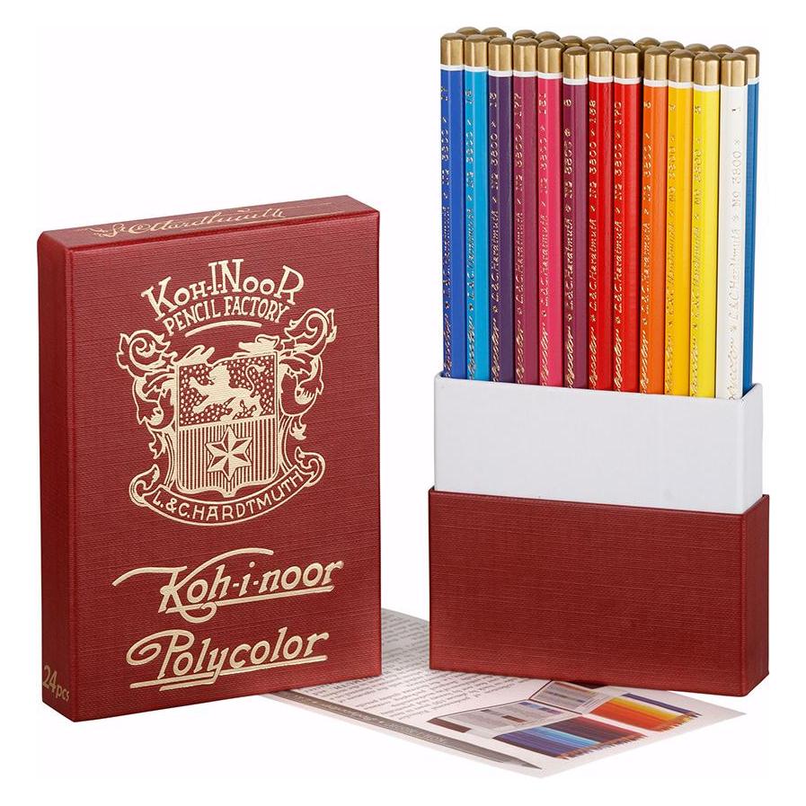 Koh-i-Noor Polycolor- Knstlerfarbstifte 24er Set im Retro-Design (24x) (54150957)