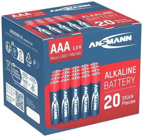 Ansmann LR03 Red-Line Micro (AAA)-Batterie Alkali-Mangan 1.5 V 20 St.