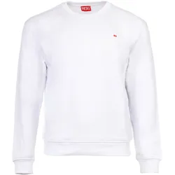 DIESEL Herren Sweatshirt - NORM-MICRODIV, Sweatshirt, Rundhals, Logo, Baumwolle Weiß / L