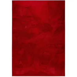 benuta Basic - Kunstfell-Teppich Furry Rot 160x230 cm