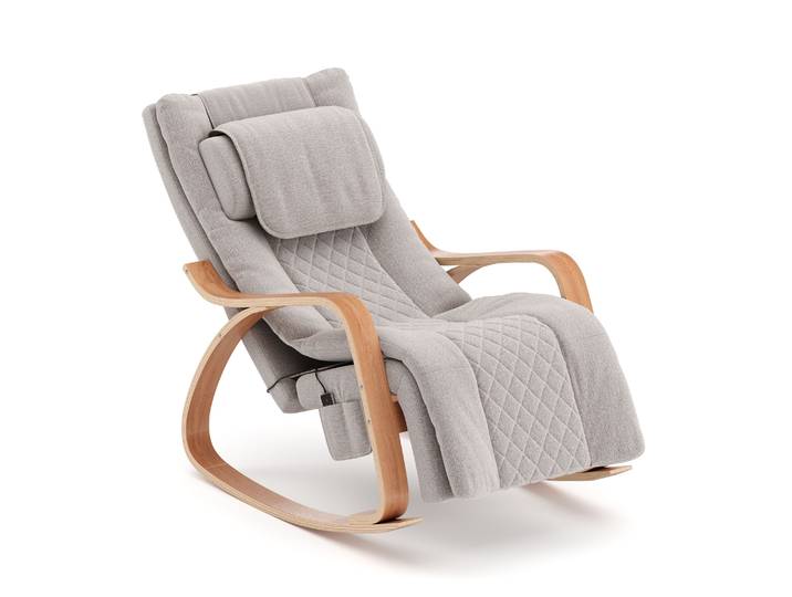 Schaukelstuhl JADEN mit Massagefunktion beige/natur