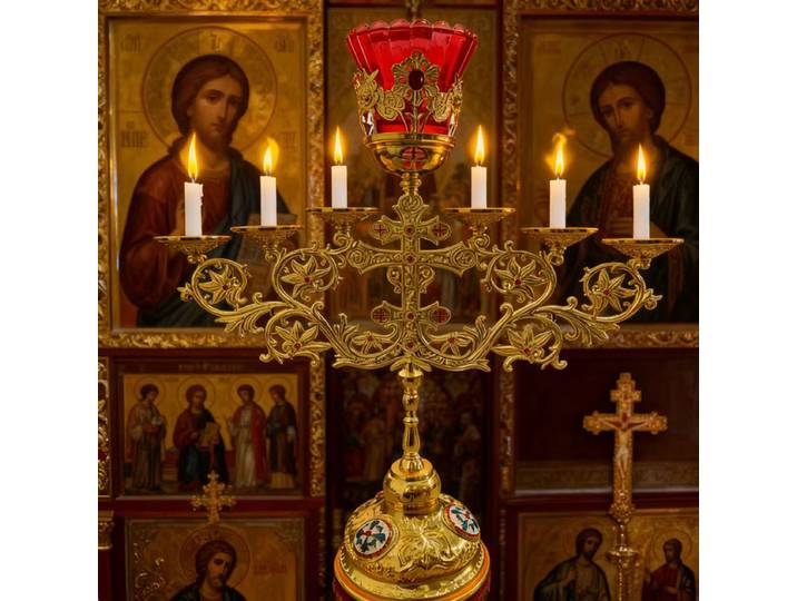 Nouvelle bougie orthodoxe orientale en alliage de Zinc, Base de candélabre doré, Design Vintage, cérémonies religieuses, décoration de maison, utilisée pour les églises