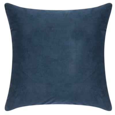 Dekokissen PAD "Elegance", blau (marine, unifarben), B:40cm L:40cm, Polyester, Dekokissen_Sitzkissen_Kissenhüllen, Design als Basic, aus Samt, elegante Optik, in verschiedenen Größen