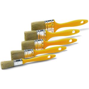 Schuller Malerpinsel Mercato 70396, Set, 5-teilig, Flachpinsel, Mischborste, für Lack & Lasur