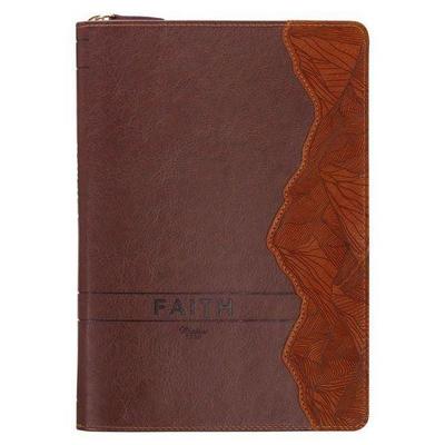 Journal Classic Zip Brown Faith Mountains Matt. 17:20, Gebundene Ausgabe von , Christian Art Publishers