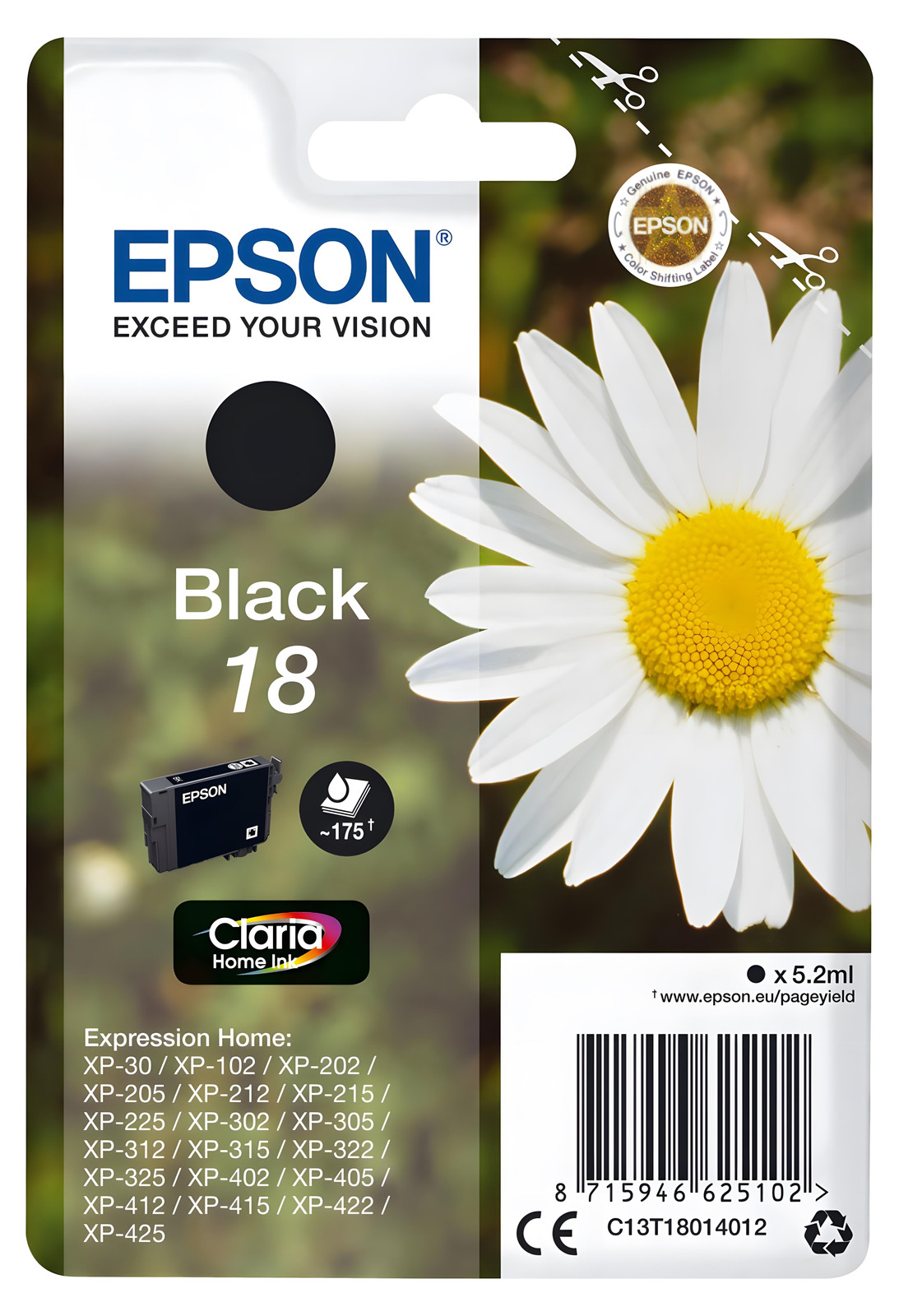 Epson T1801 Black Ink Cartridge Daisy C13T18014012