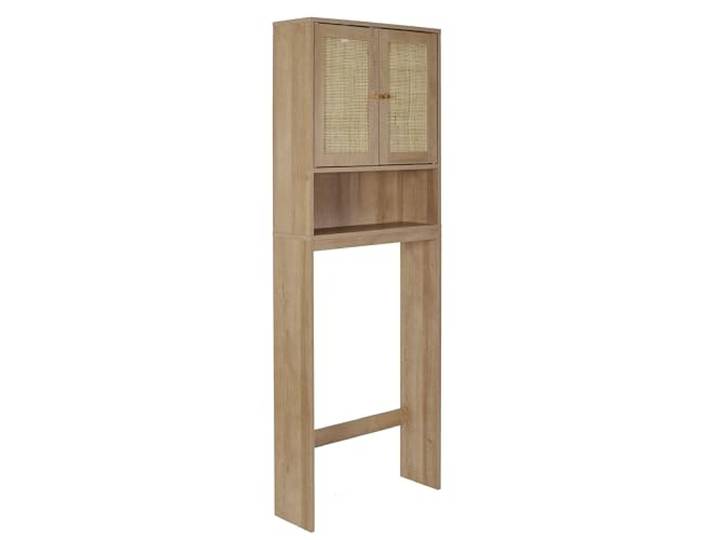 HOME DECO FACTORY Meuble WC Bali Natural Crush Salle de Bain Marron Bois\, meuble WC Bali\, collection Natural Crush\, salle de bain\, colonne de rangement\, 60x166x20 cm\, marron
