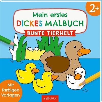 Mein erstes dickes Malbuch ab 2 – Bunte Tierwelt, Taschenbuch von , arsedition, 978-3-8458-0943-4