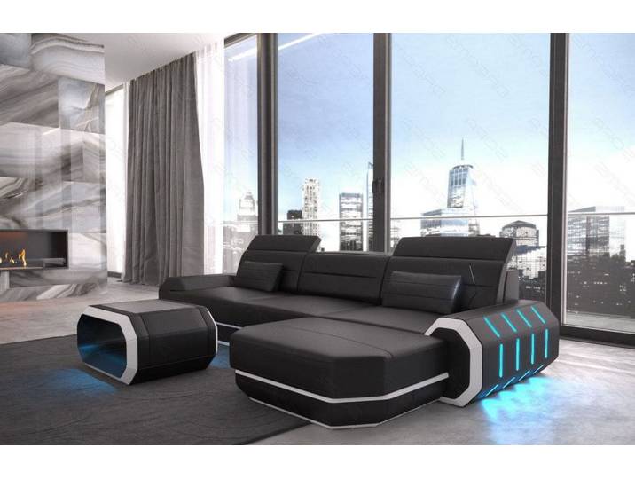 Ecksofa Roma L-Form aus Leder