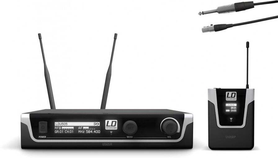 LD Systems U505 Bpg Funkmikrofon System Mit Bodypack Und Gitarren Kabel