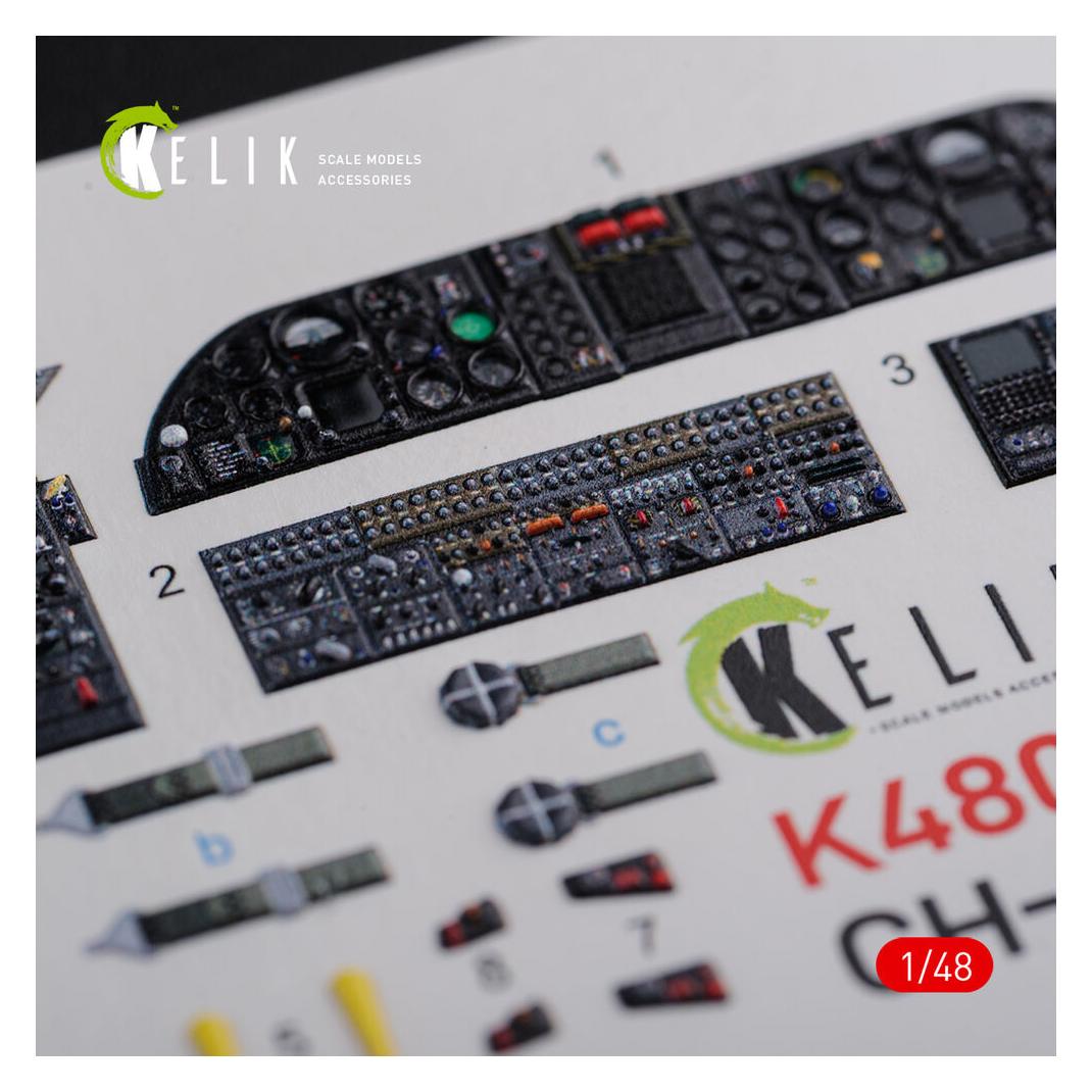 Kelik CH-46E interior 3D decals for Academy kit (K48090)