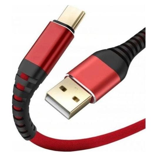 Quick Kabel USB USB-A - USB-C 1.5 m Czerwony (4752168141281) (1.50 m) (QB-141)