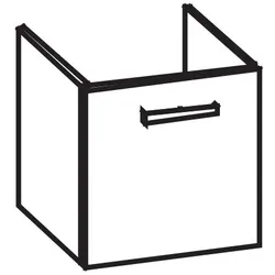 Artiqua 413 Waschtischunterschrank für Renova Plan 222255, 222256, 222257, 222258 Stahlgrau, 413-WUT 413-WUT-K51-L-7142-88
