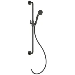 Gessi Venti20 Brausestange mit gebogener Halterung, mit schwenkbarem Brausehalter, Wandmontage, 1-Strahl, 1/2 Anschluss, 65144187, Farbe: Bronze Antik
