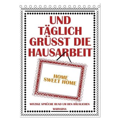 Und täglich grüßt die Hausarbeit (Tischkalender 2027 DIN A5 hoch), CALVENDO Monatskalender