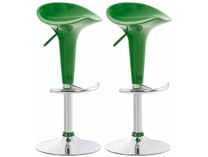 CLP Barhocker Saddle (Set, 2 St., 2er), drehbarer Kunsttoffsitz & Fußablage