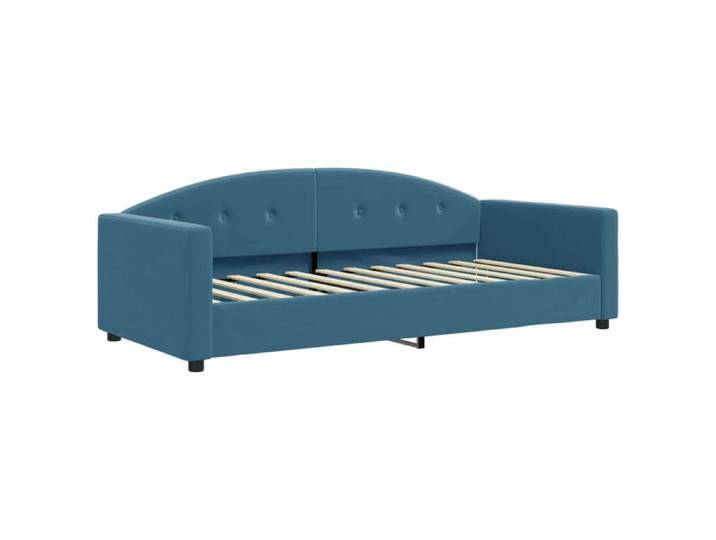 Lit simple Contemporain Banquette lit/Lit de repos sans matelas bleu 90x200 cm velours - 1 Place SP1530BED76427288