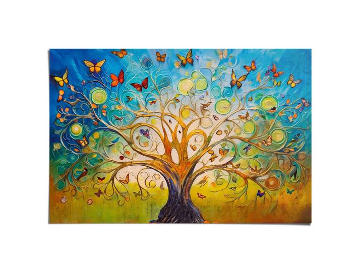 Poster REINDERS Colourful Tree of Life , bunt (farbe bild(er): mehrfarbig), B:91,5cm H:61cm T:0,1cm, Bilder, Poster, Hobbyraum - Mehrfarbig - 150 gr. Papier - Kunst - 91,5x61 cm