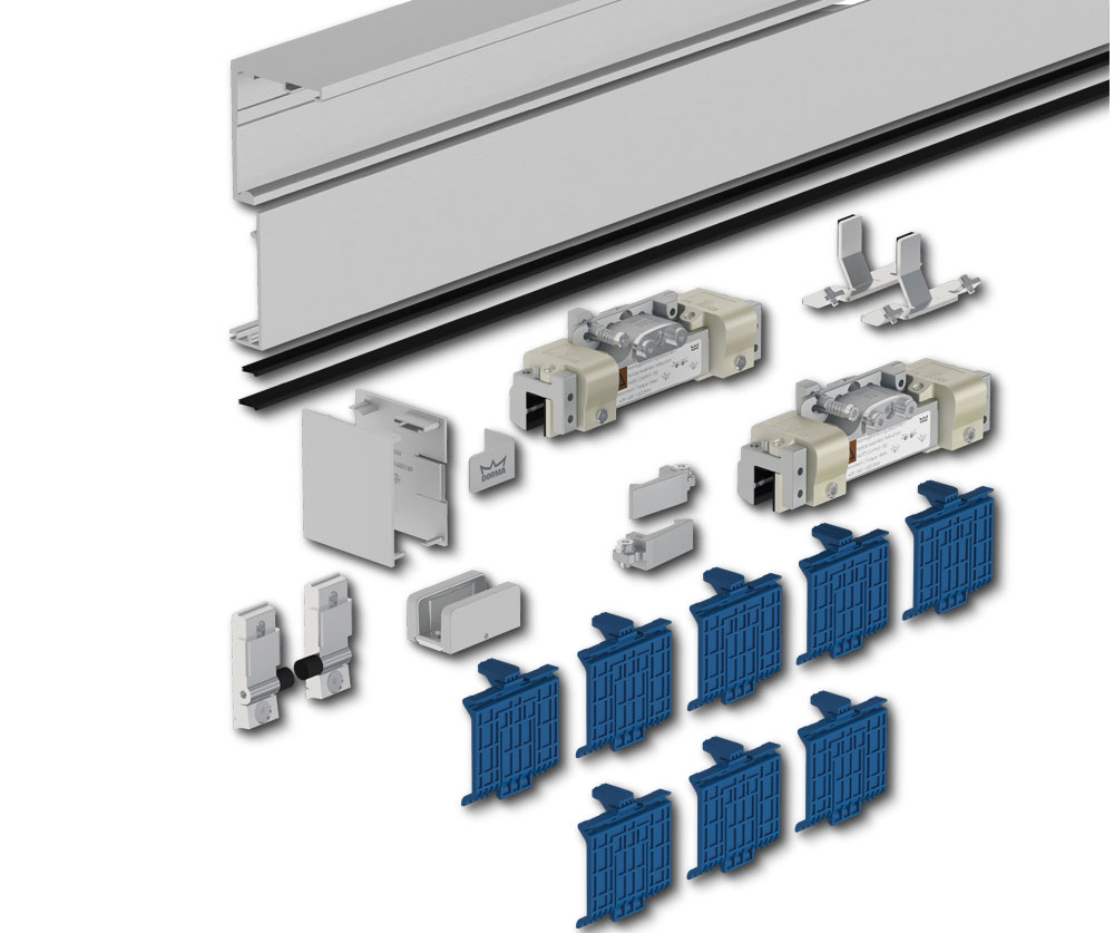 DORMAKABA Schiebetürbeschlag DORMA MUTO COMFORT L 80, Deckenmontage, Aluminium 83630215099