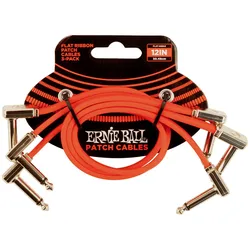 Ernie Ball EB6403 flach 30 cm Red 3er Pack - Patchkabel