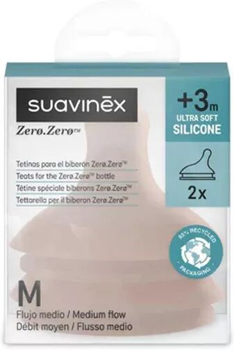 Suavinex ZeroZero Pezón de Silicona Tam.M +3m
