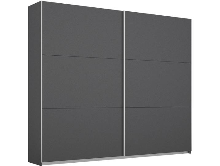 Schwebetürenschrank, Holzwerkstoff, Graumetallic, 218×210×59 cm, 2 Türen, Landhausstil, Rauch
