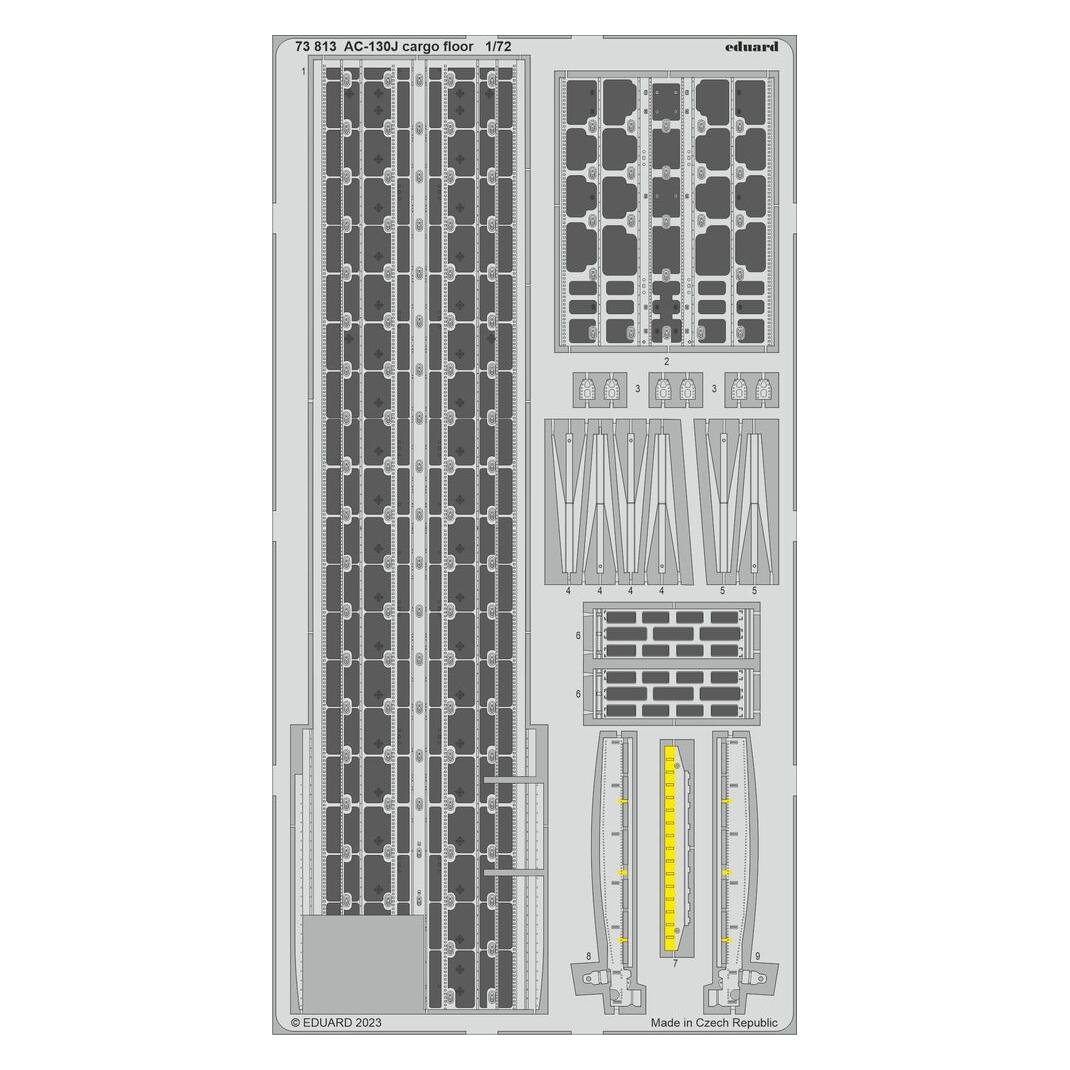 Eduard AC-130J cargo floor 1/72 ZVEZDA (73813)