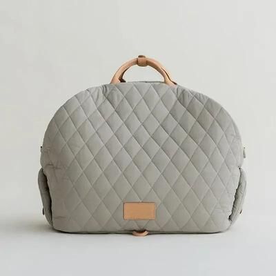 Uplifted Goods Luxury Pet Carrier Tote Bag For Dogs And Cats light Grey l