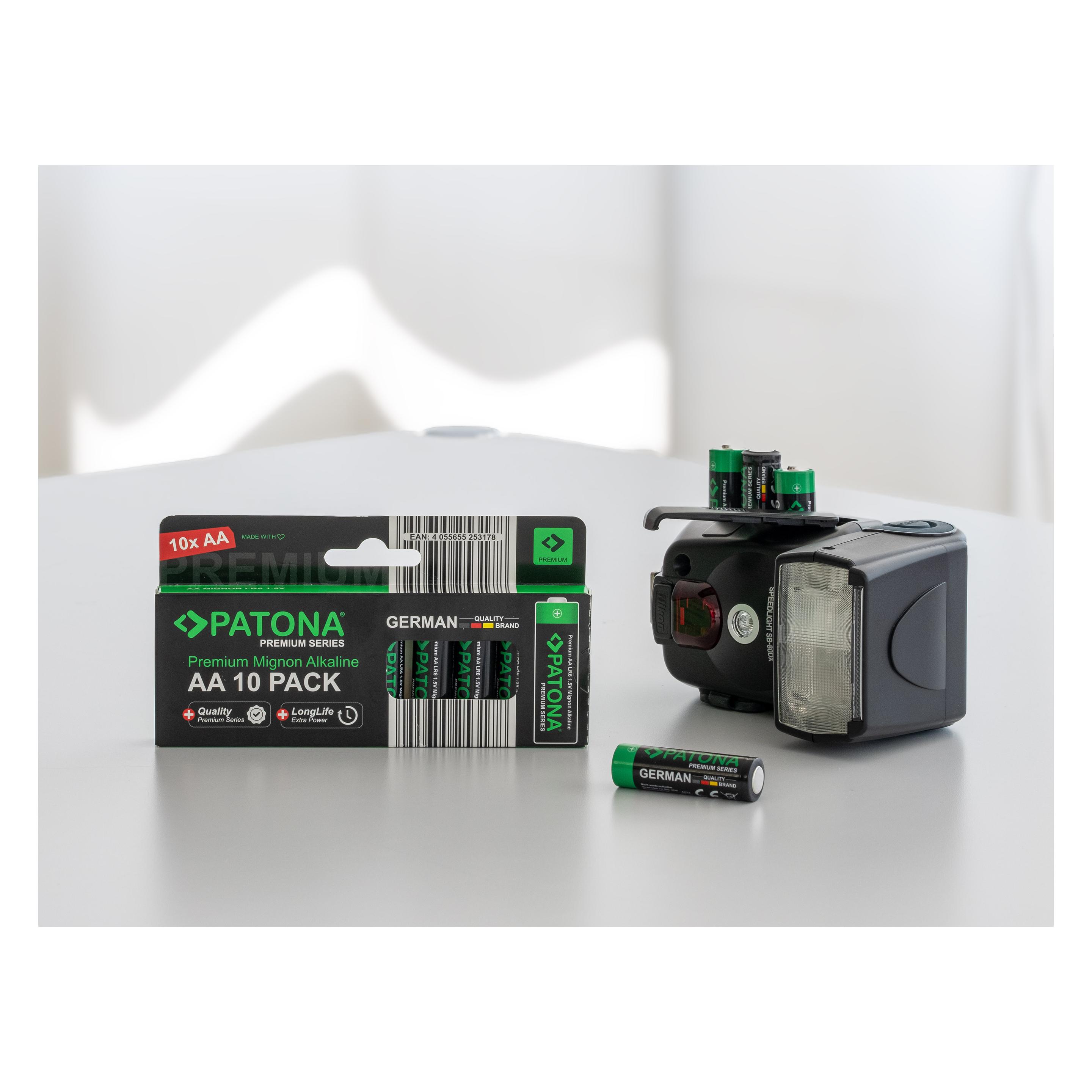 Patona Batteries Replacement Alkaline AA Mignon 10Pack (10 Stk., AA, 3000 mAh) (4222)