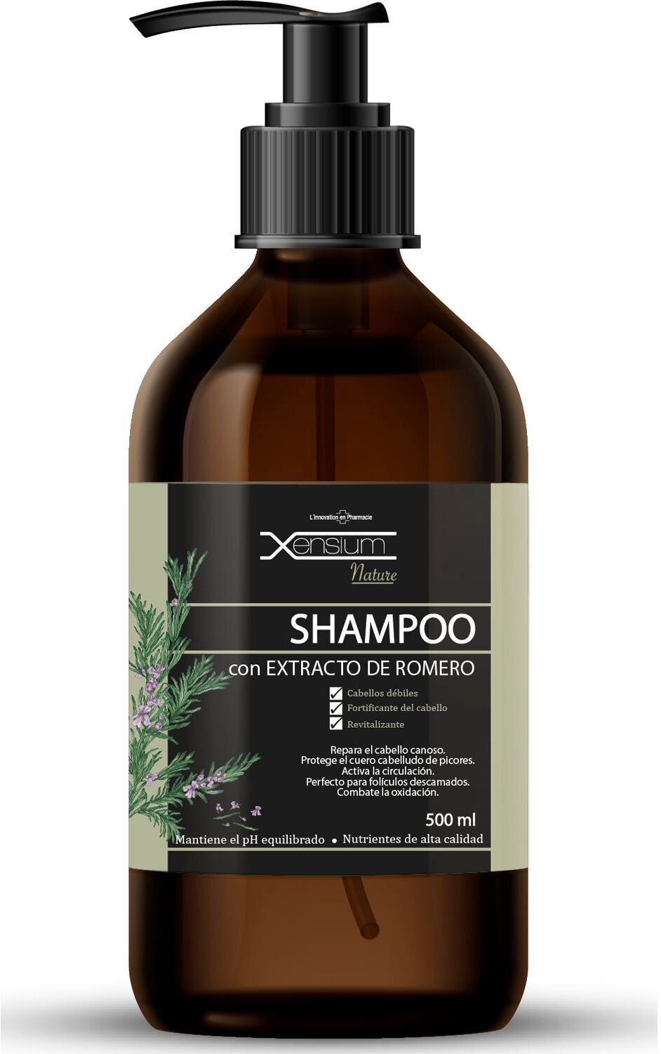 XENSIUM Nature Champú con Extracto de Romero 500ml