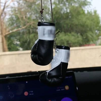 Uplift Treasures Christmas Boxing Glove Car Mirror Hanging Pendant pink
